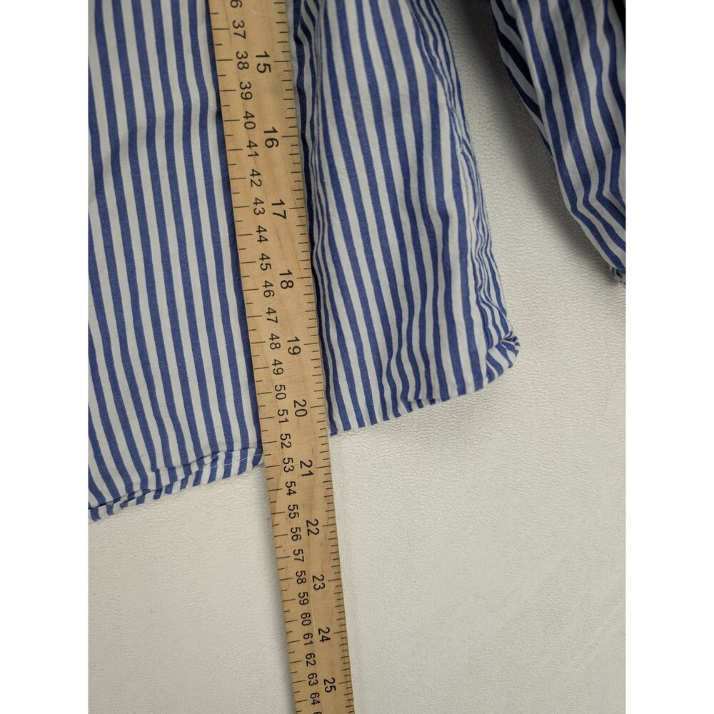 RO&DE Striped Ruffle Sleeve Button-Up Blouse XS - Picture 10 of 10